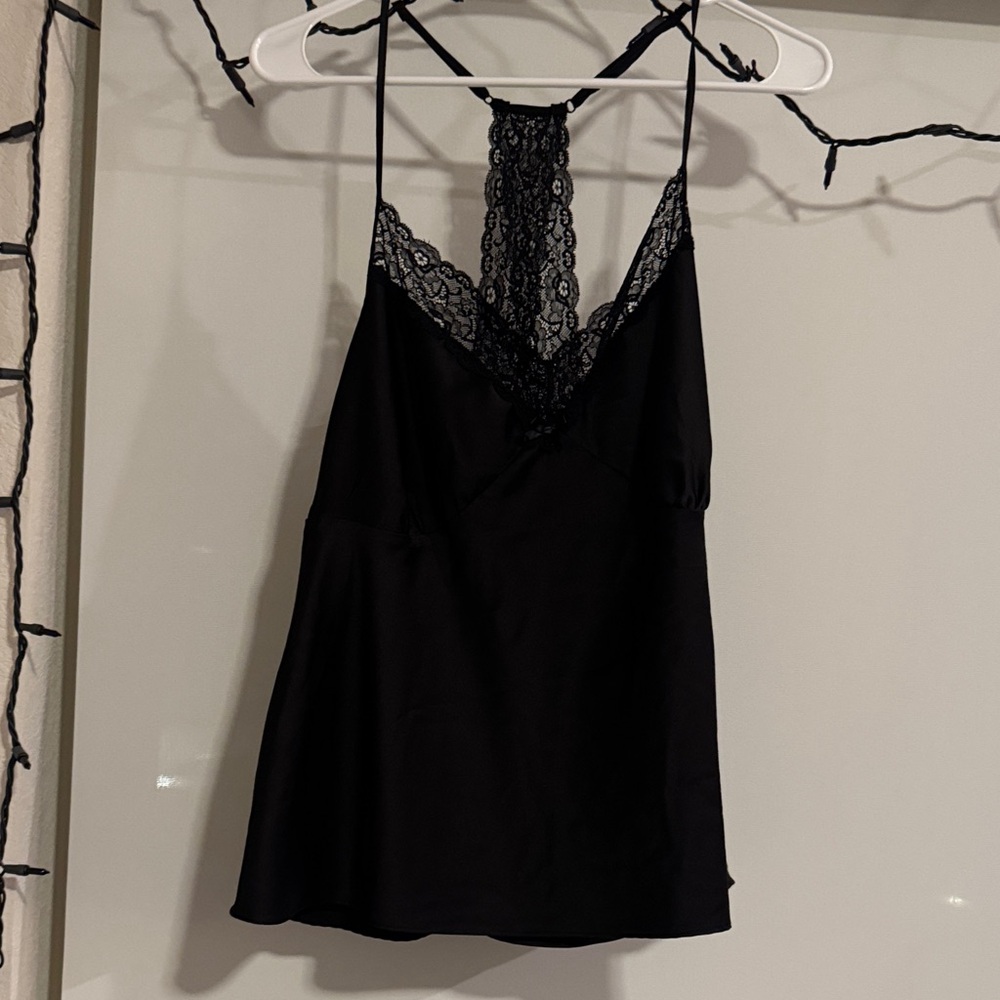 Ambrielle Black Lace Detail Top